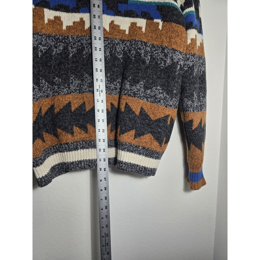 American Eagle Women’s Wool Blend Aztec Southwest Zip Knit Sweater Jacket S/P... - Picture 8 of 14